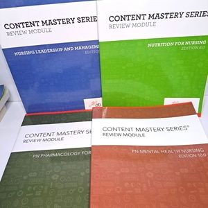 4 ATI books. Nursing books.